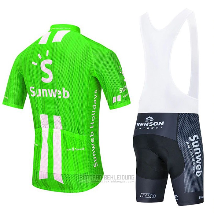 2020 Fahrradbekleidung Sunweb Grun Wei Trikot Kurzarm und Tragerhose - zum Schließen ins Bild klicken